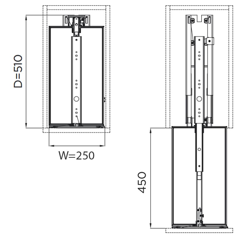 Tủ đồ khô rổ nan dẹt cánh kéo 6 tầng - 300mm: 201146 - Ảnh 3