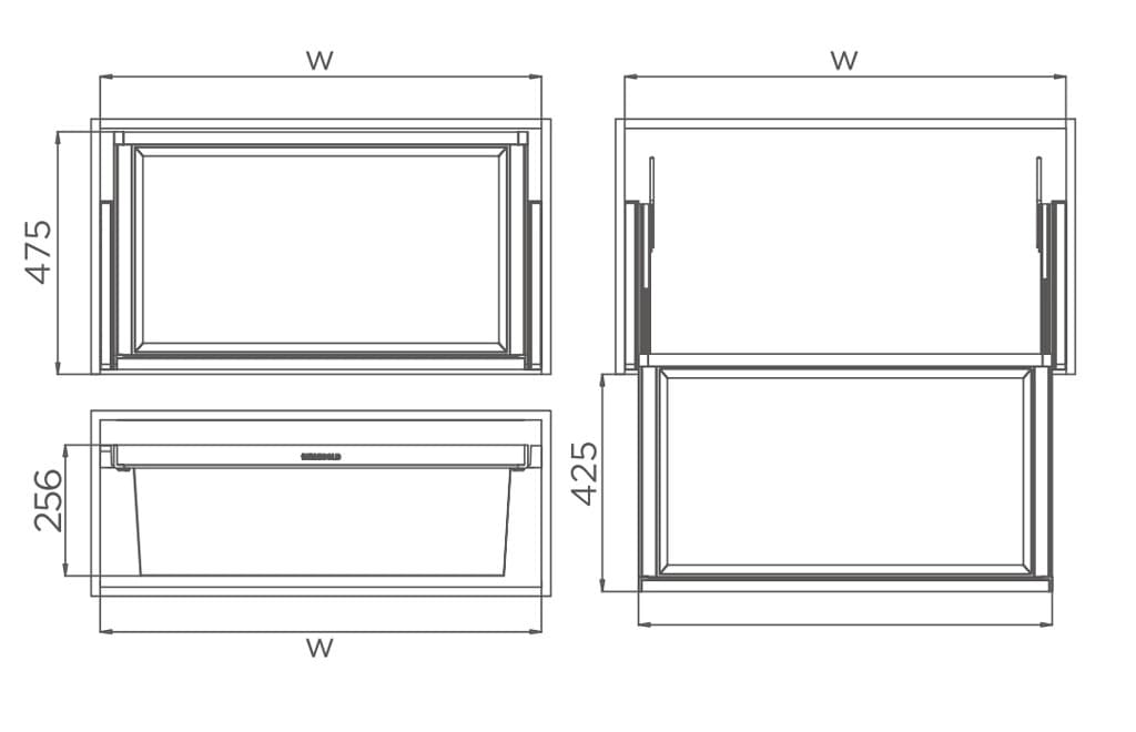 Ngăn kéo cao đựng quần áo — 800mm: 706353S - Ảnh 3