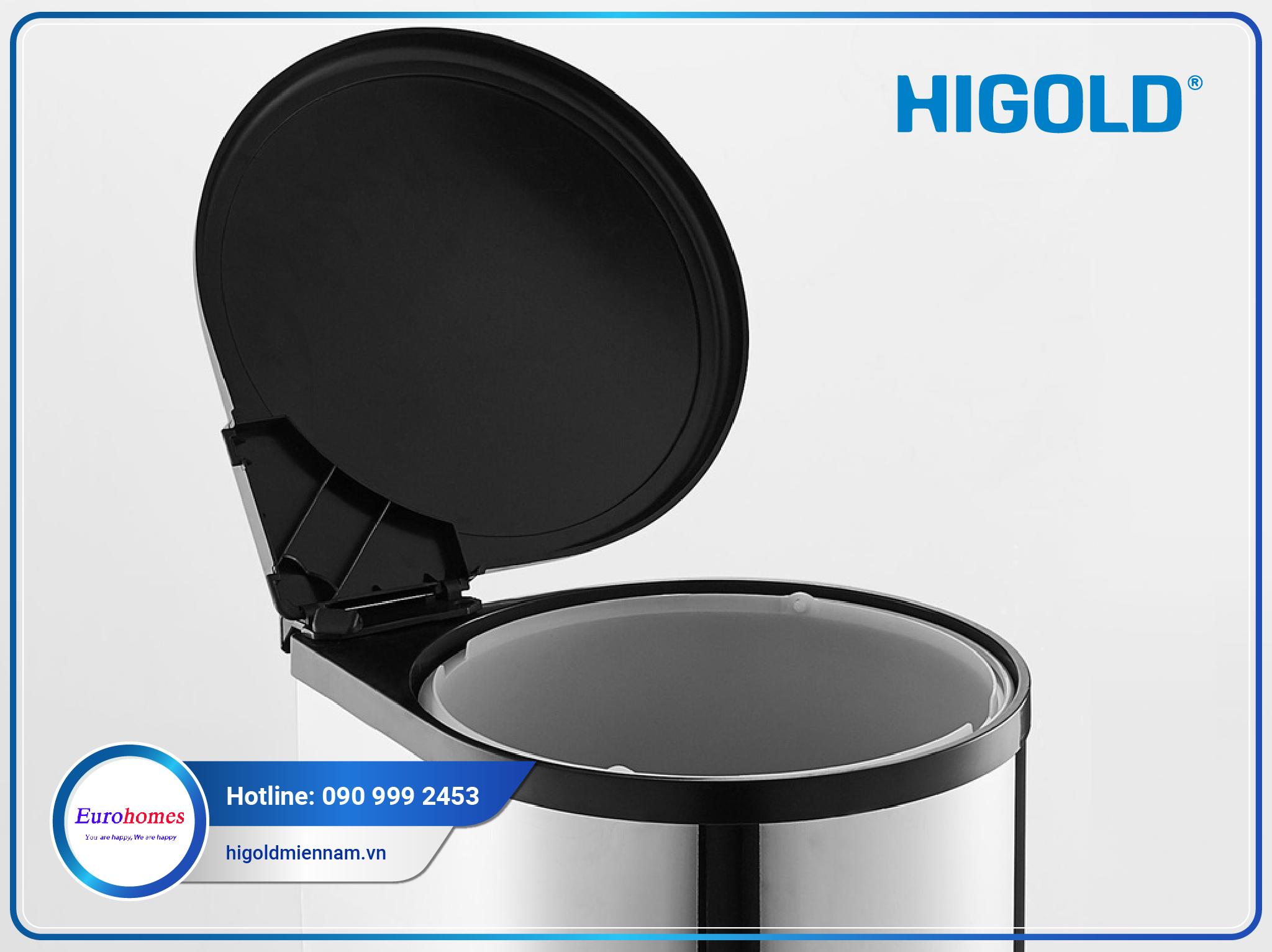 Thùng rác gắn cánh tròn 10kgs — 450mm: 307016
