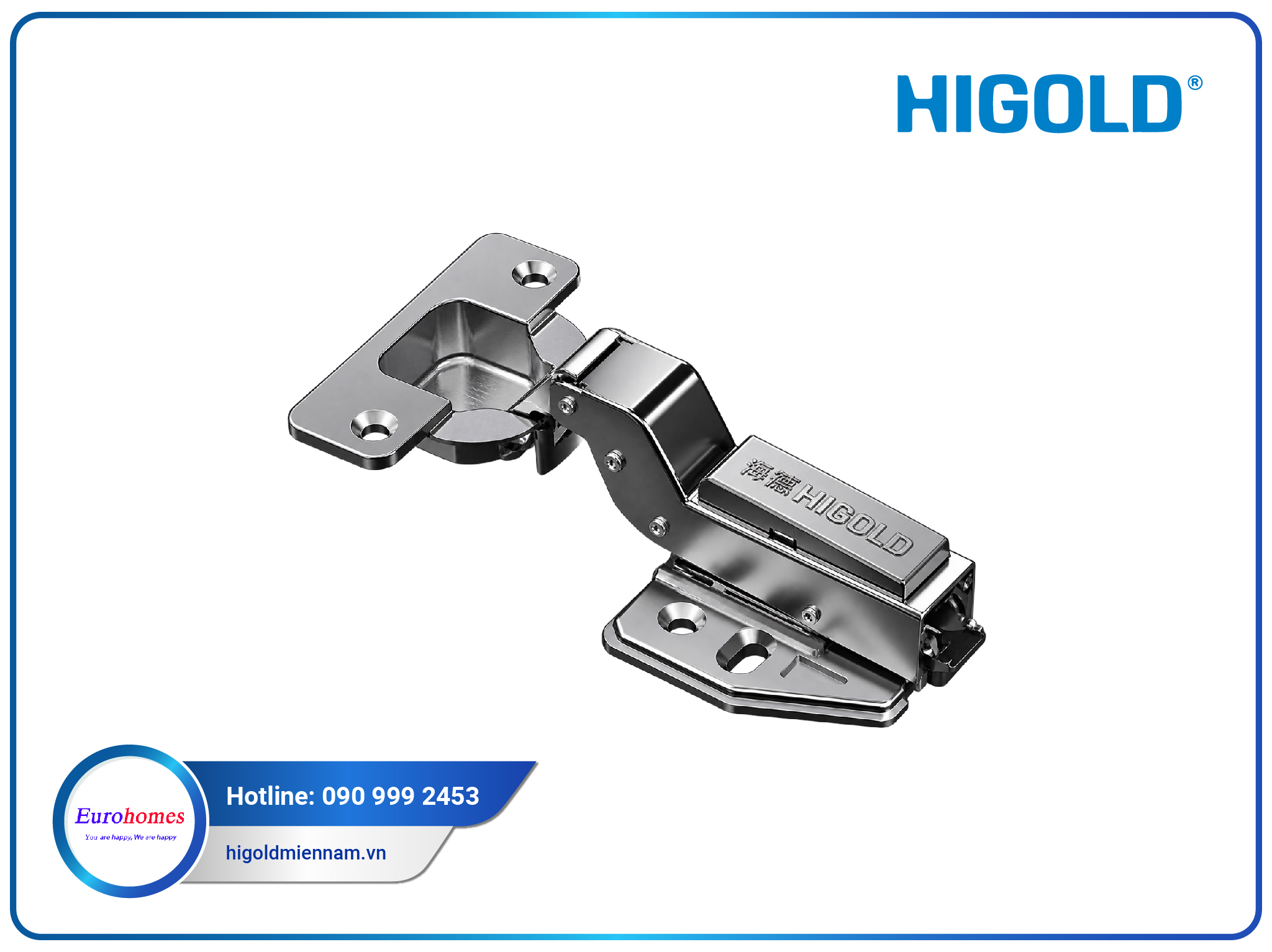 Bản lề thép/ giảm chấn góc nhỏ/ 3 đoạn lực/ lắp thường G2.0, trùm nửa 813782
