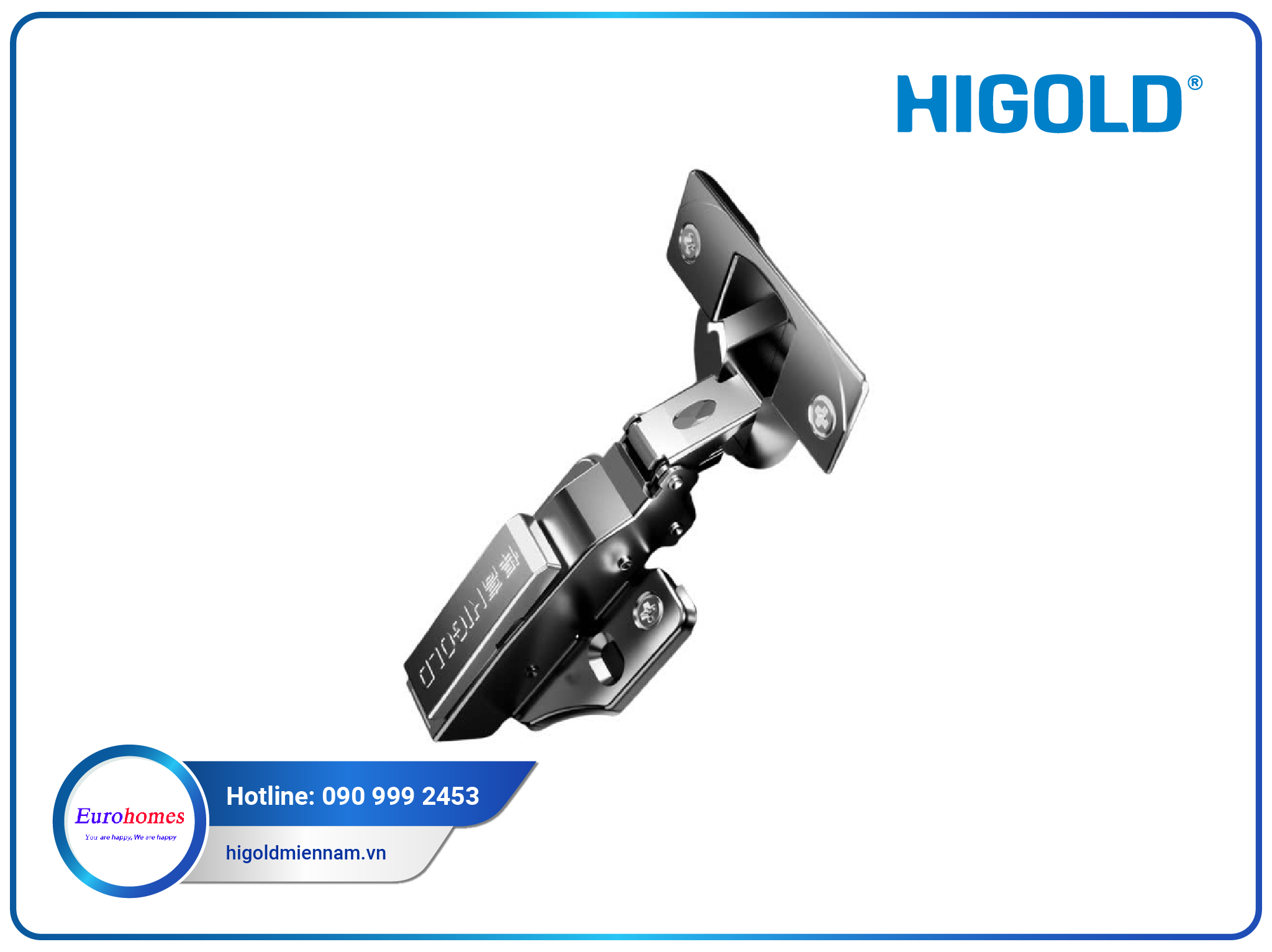 Bản lề inox 304/ giảm chấn góc nhỏ/ lắp nhanh series G, trùm nửa 813438
