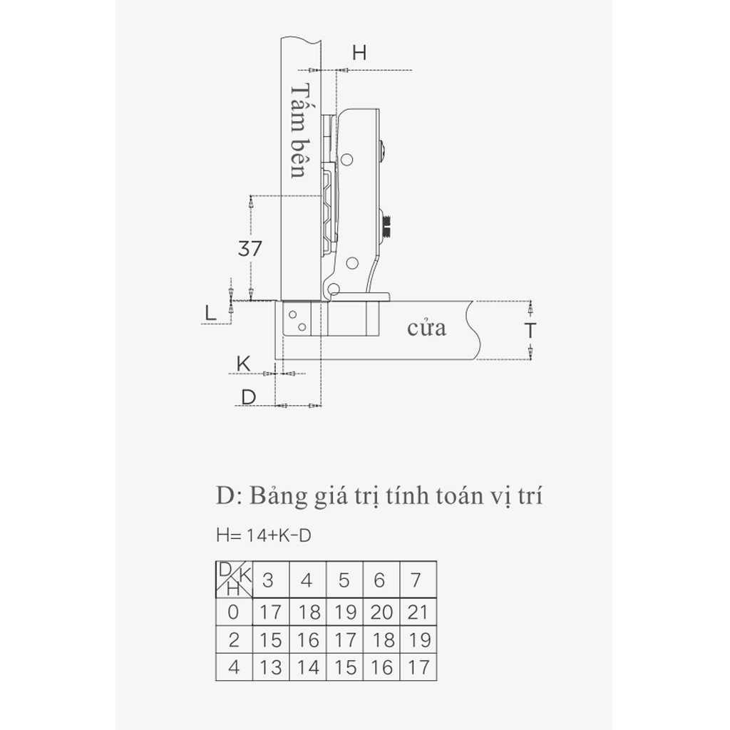 Bản lề inox 304/ giảm chấn góc nhỏ/ lắp nhanh series G, lọt lòng 813439 - Ảnh 3