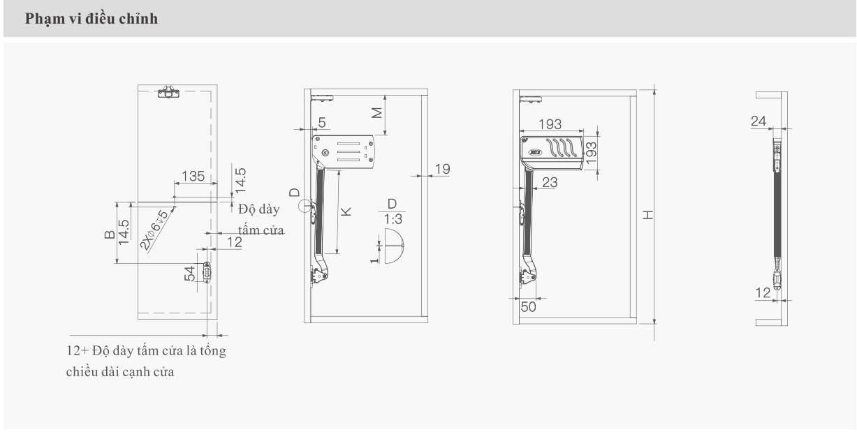 Tay nâng cánh đôi — H 12-17kg: 817126 - Ảnh 2