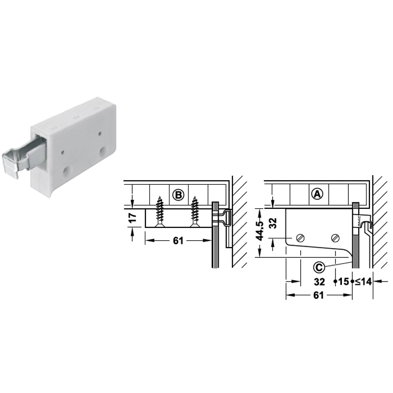 Bas treo tủ màu đen: 838013 - Ảnh 2